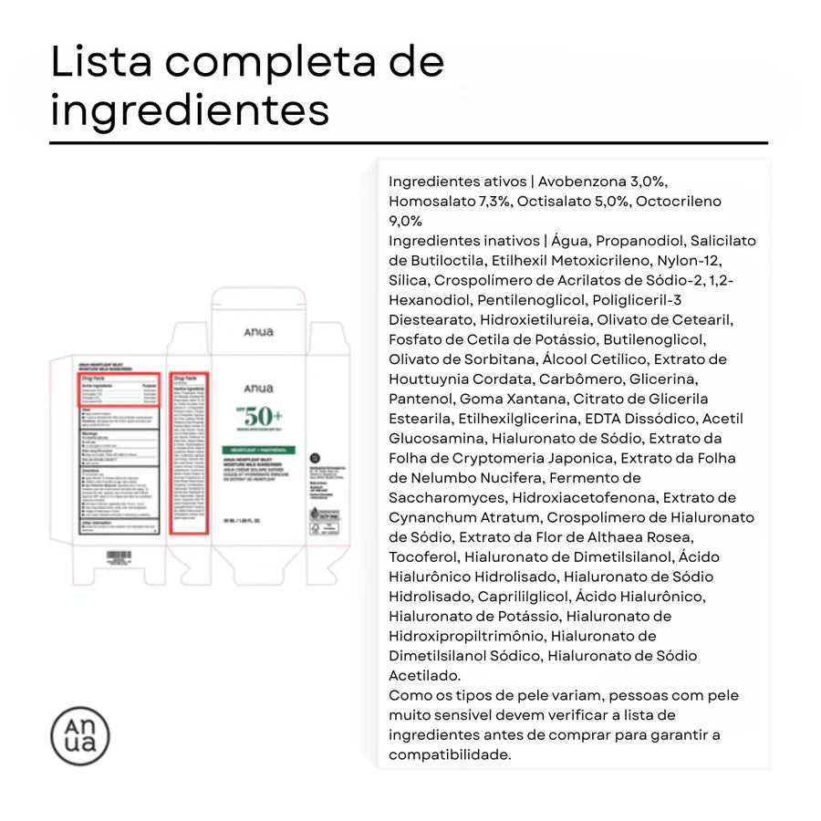 Protetor Solar Suave e Hidratante Heartleaf Silky