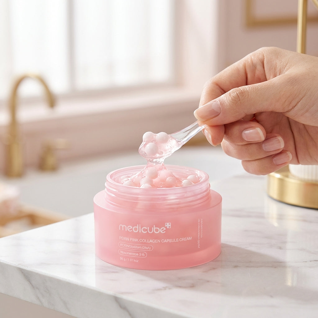 Creme em Cápsulas de Colágeno Rosa com PDRN