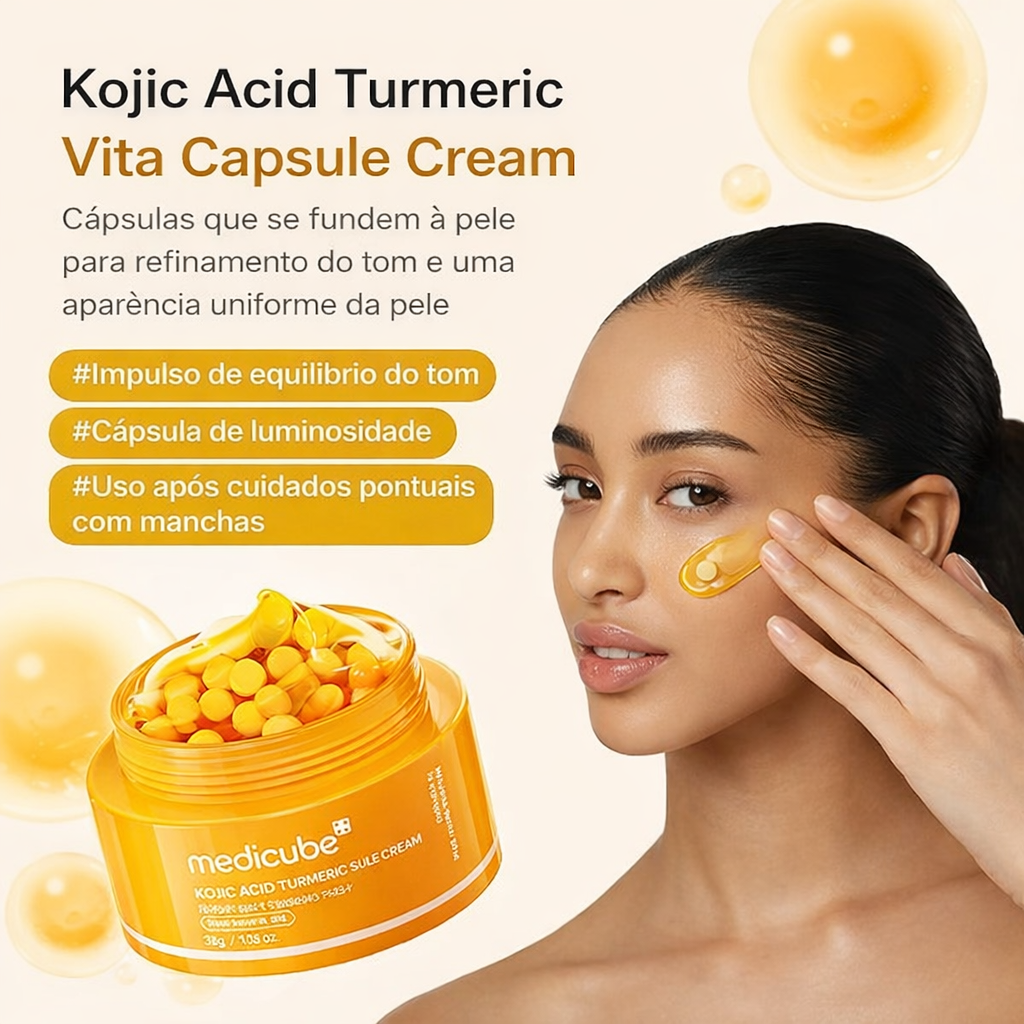Ácido Kójico Cúrcuma Vita Cápsula Creme