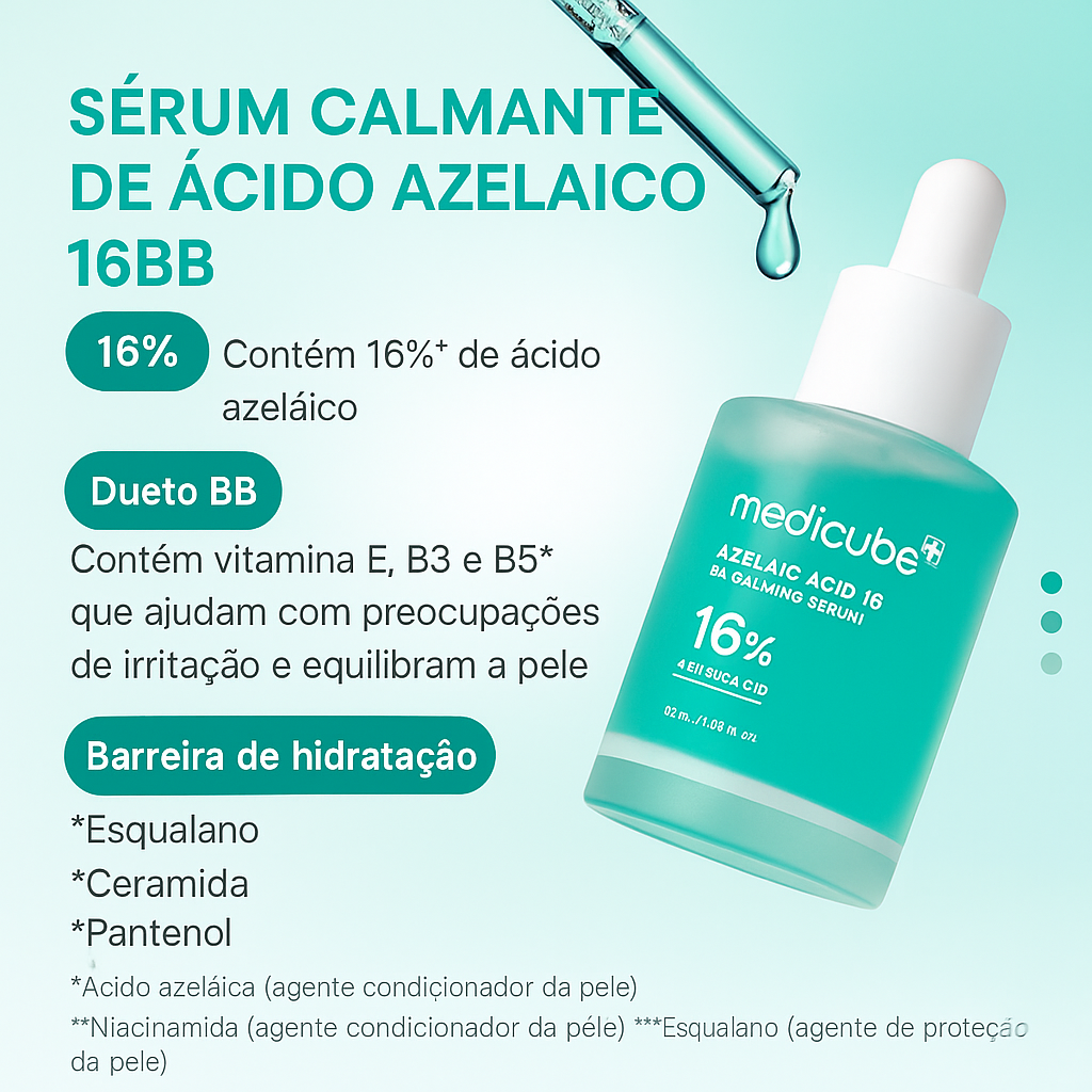 Sérum Facial Calmante com Ácido Azeláico