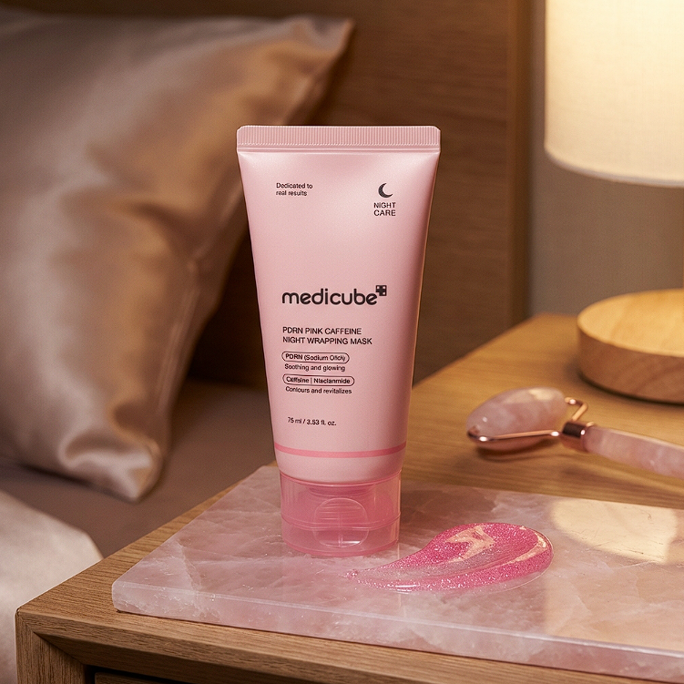 Máscara Noturna PDRN Cafeína Rosa – Hidratação e Firmeza