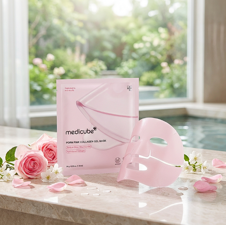 Máscara Facial de Colágeno Rosa com PDRN | PAGUE 4 LEVE 8