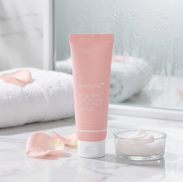 Creme Facial Rosa com PDRN e Peptídeos