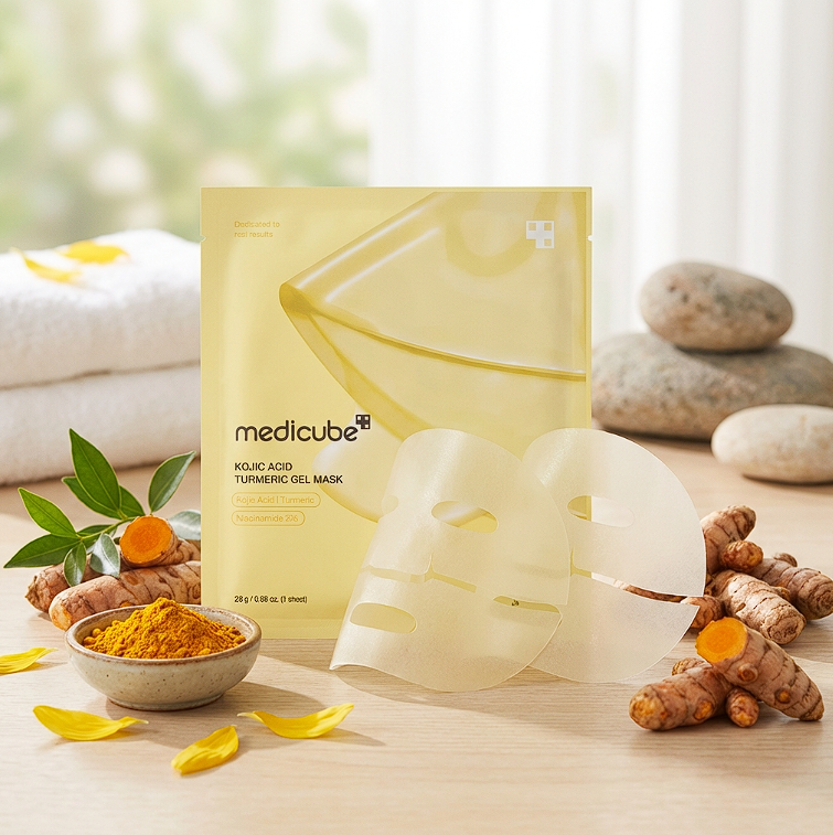 Máscara Jelly Dourada com Ácido Kójico e Cúrcuma - Kit com 4